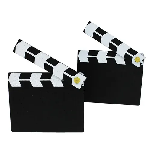 Mini Pizarra Claqueta De Cine Pelicula - Pack X 10 U – imagen de uso