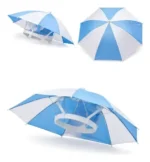 Pack X6 Gorros Paraguas Sombreros Argentina Sombrilla 45 Cm Celeste Y Blanco - Image 2