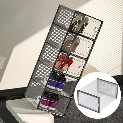 X 3 Cajas organizadoras de zapatillas apilables Baz7370 - Imagen 8