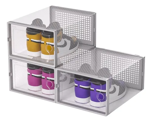 X 3 Cajas organizadoras de zapatillas apilables Baz7370 - Imagen 15