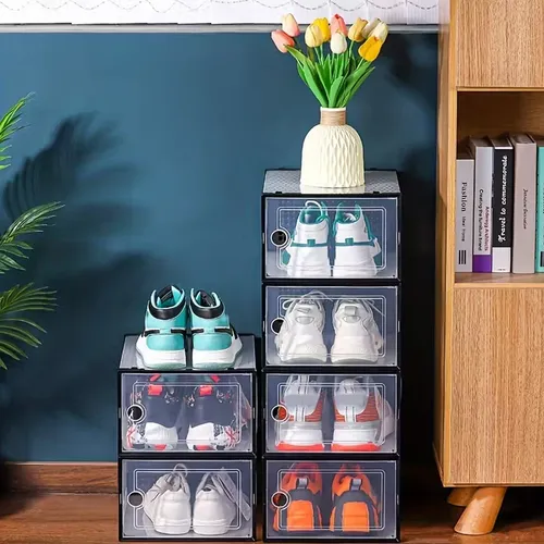 X 3 Cajas organizadoras de zapatillas apilables Baz7370 - Imagen 2
