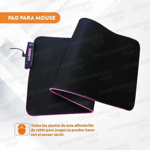 Pad Grande Led Gamer Mouse Teclado Pc Antideslizante 80 X 30 – imagen de uso