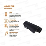 Pad Grande Led Gamer Mouse Teclado Pc Antideslizante 80 X 30 – vista superior