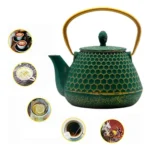 Pava de hierro fundido verde para té 1,1 litros Mt09057 - Image 2
