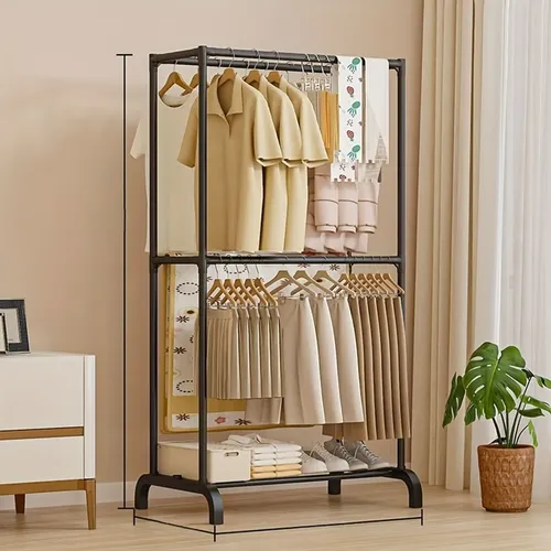 Perchero metálico doble organizador de ropa Yh6808