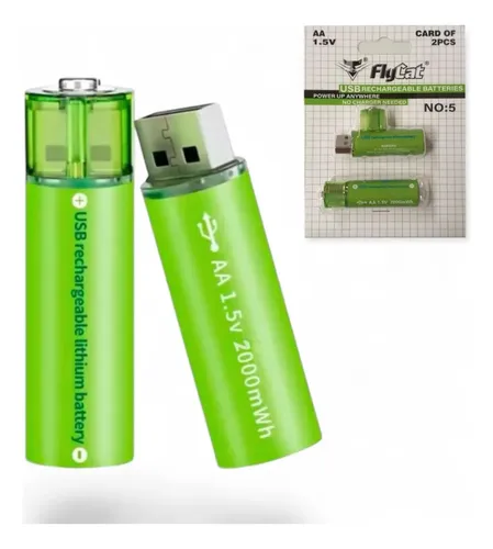Pilas X2 AA recargable USB Fc05 – colores disponibles