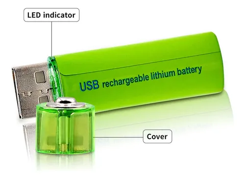 Pilas X2 AA recargable USB Fc05 – imagen de uso