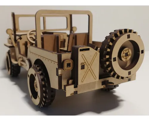 Puzzle 3d Rompecabezas De Madera Auto Willys Wa00117 - Imagen 2