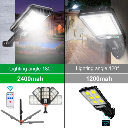 Reflector Lampara Solar Led Con Sensor Aplique Pared 602led - Image 4