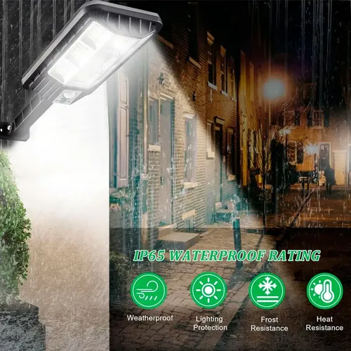 Reflector Lampara Solar Led Con Sensor Aplique Pared 602led - Image 7