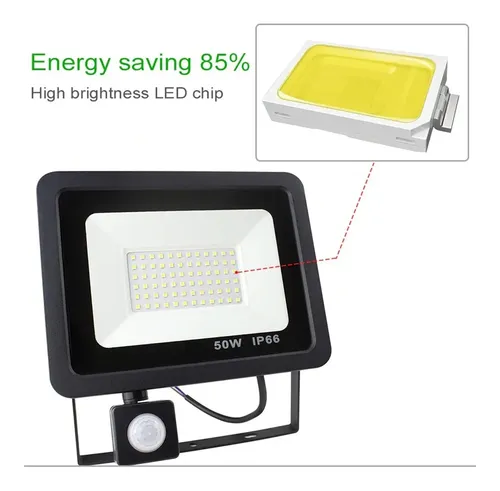 Reflector Luz Led 20w Con Sensor De Movimiento Exterior Ip65 - Imagen 5