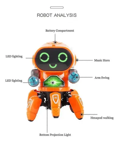 Robot juguete inteligente con luces y sonido 24038ag - Image 5