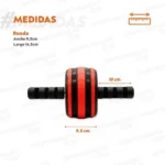 Rueda doble abdominal con alfombra – zoom detalle