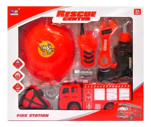 Set Bombero Herramientas Juguete Camion Niños 8 Piezas 22334 - Image 2