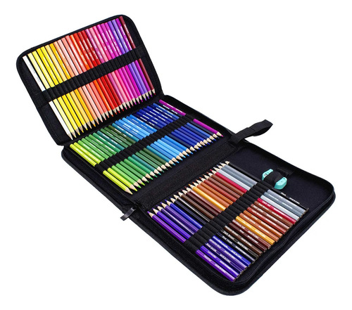 Set De 72 Lapices De Colores En Cartuchera + Sacapunta Varios - Image 1