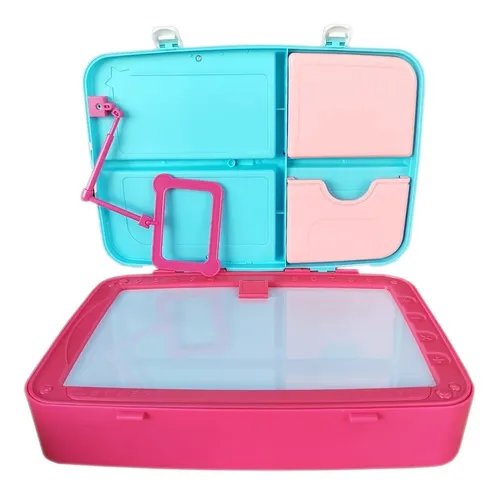 Set De Arte Infantil Mochila Cartuchera 3 En 1 Rosa - Imagen 5