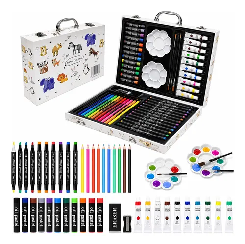 Set De Arte Infantil Pinturas En Valija Maletín De 50 Piezas - Image 3
