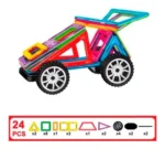 Set De Construcción Magnéticos 24 Y 25 Piezas Modelo Auto - Imagen 11