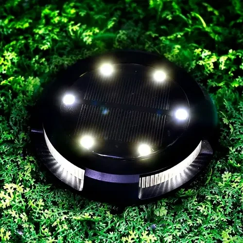 Set X 4 foco solar estaca luces led rgb jardín exterior 7020 – zoom detalle