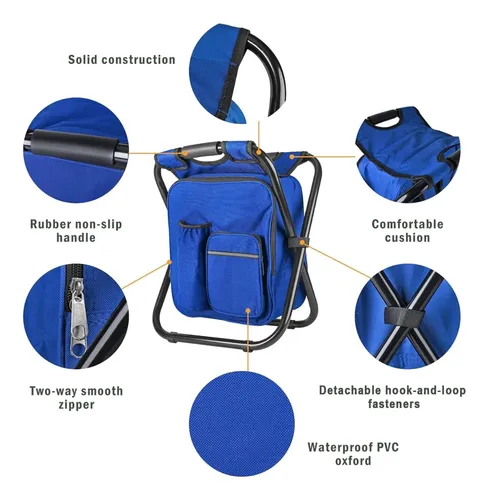 Silla de camping plegable 3 en 1 con mochila y hielera 52005 - Imagen 9