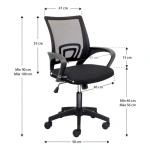 Silla ergonómica lumbar de escritorio 52sil – accesorios incluidos