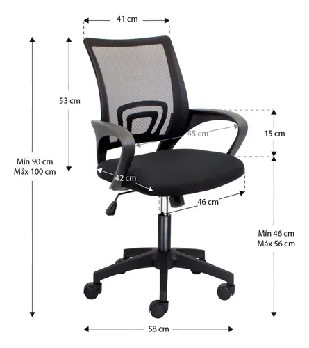 Silla ergonómica lumbar de escritorio 52sil - Image 8