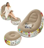 Sillon Inflable Sofa Portatil Reposapiés Estampado – imagen 16