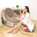 Sillon Inflable Sofa Portatil Reposapiés Estampado – imagen 17
