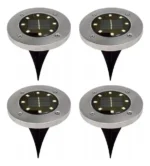 Spot Led Panel Solar Jardin Exterior Embutir Piso Estaca X 4