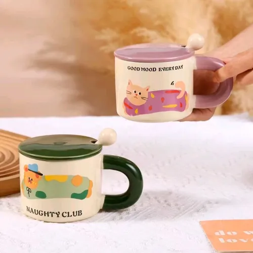 Taza dibujo animales de cerámica Mt09481 – imagen 16
