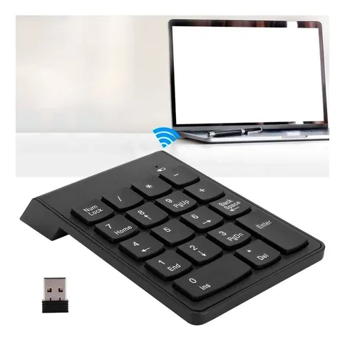 Teclado numérico mini con receptor USB 18 teclas con números 9106 – vista posterior