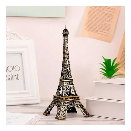Torre Eiffel 32 cm adorno de metal souvenir Francia París - Imagen 2