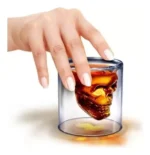 Vaso Calavera Cristal De Vidrio Grande Doomed Whisky