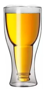 Vaso De Vidrio Pinta Cerveza 350 Ml Forma Botella Invertida