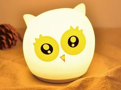 Velador Infantil Lechuza De Leds Regulacion Tactil De Varios Colores Y Funciones - Imagen 8