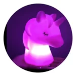 Velador Lampara Led Unicornio A Pila 15 Cm