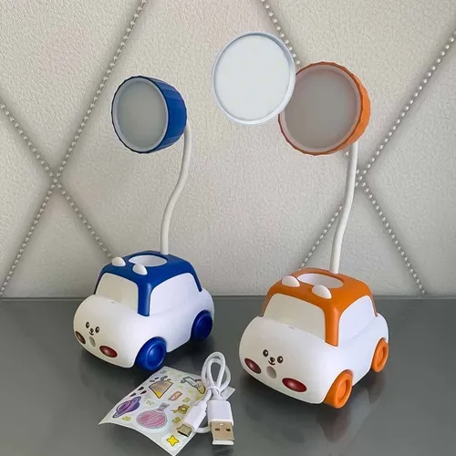 Velador Sacapuntas Autito Lapicero Lampara Led Recargable – imagen de uso