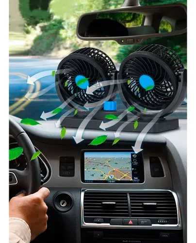 Ventilador Mini Para Auto Doble 4 Pulgadas 12v/24v Sq-x304 - Imagen 4