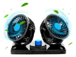 Ventilador Mini Para Auto Doble 4 Pulgadas 12v/24v Sq-x304
