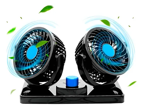 Ventilador Mini Para Auto Doble 4 Pulgadas 12v/24v Sq-x304 - Imagen 1