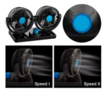 Ventilador Mini Para Auto Doble 4 Pulgadas 12v/24v Sq-x304 - Imagen 6