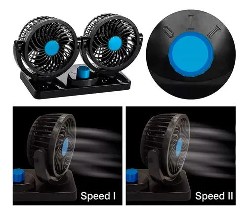Ventilador Mini Para Auto Doble 4 Pulgadas 12v/24v Sq-x304 - Imagen 6