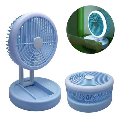 Ventilador recargable USB multifunción con luz LED Jk-f665 – vista posterior