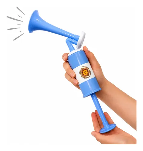 Bocina Vuvuzela Corneta Manual De Empuje Argentina Wcf-06 - Imagen 1