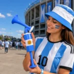 Bocina Vuvuzela Corneta Manual De Empuje Argentina Wcf-06 - Imagen 4