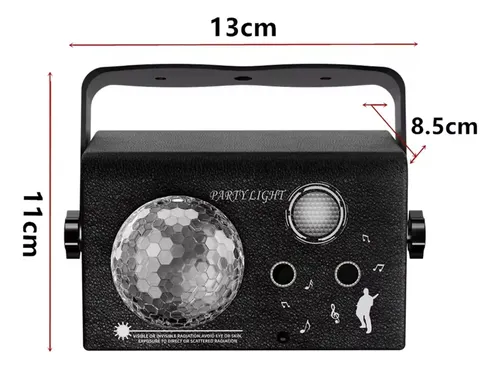 Bola Magica Luz Laser Control Remoto Audiorritmica Ems-45 - Imagen 7