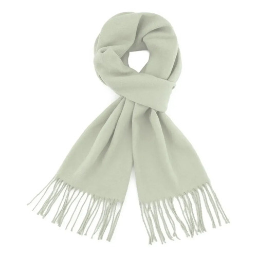 Bufandon Unisex Bufanda Grande 160x29 Cm Invierno Frio Kd35 Color Crema Diseño De La Tela Liso Talle Único