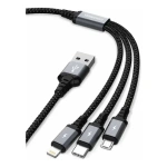 Cable De Carga Rápida 3 En 1 Xs Para iPhone Y Android