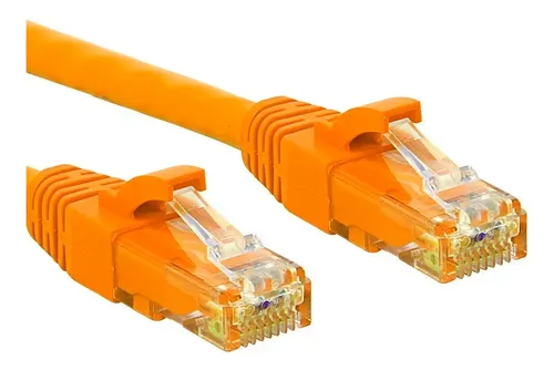 Cable De Red 2 Mts Cat. 6e Patch Utp Internet Pc Naranja - Imagen 2
