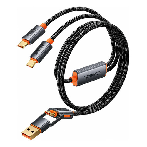 Cable USB mallado 4 en 1 cargador reforzado 100w T-xs11